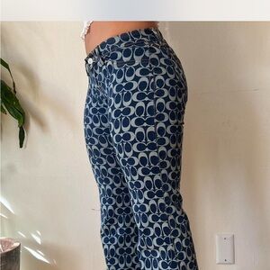 Stylish Blue Patterned Women's Pants